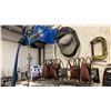 Image 2 : 8' METAL WORK BENCH. 4' LIGHT, AIR HOSE REEL, EMERY PAPER DISPENSER, SET OF STANDARD COMBINATION
