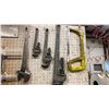 Image 5 : 8' METAL WORK BENCH. 4' LIGHT, AIR HOSE REEL, EMERY PAPER DISPENSER, SET OF STANDARD COMBINATION