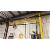 Image 1 : 1 1/2 TON JIB CRANE. BUYER TO REMOVE. APPROX 16' BOOM, BEARING SWIVEL. CM LOADSTAR HOIST WITH