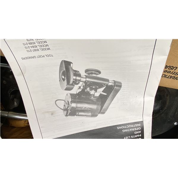 DUMORE POST MOUNT GRINDER MODEL 57-041. IN BOX-NEEDS ASSEMBLY
