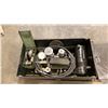 Image 1 : ENERPAC TURBO PORTABLE 40 TON HYDRAULIC RAM KIT WITH ASST OF ACCESSORIES AS SHOWN
