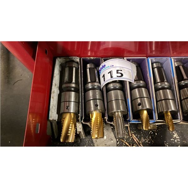 SET OF 5 PIPE TAPS FOR TAPPING ATTACHMENT, 1/4 -1  PIPE THREAD