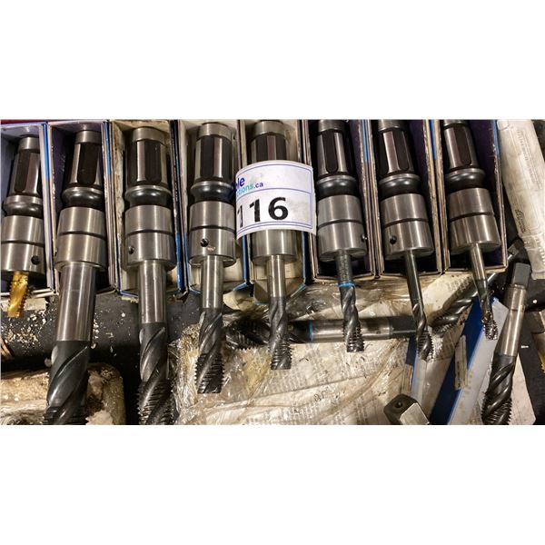 SET OF 7 NC THREAD TAPS FOR TAPPING ATTACHMENT, 3/8 -1 1/4 