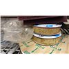 Image 6 : TWO SHELVES OF ASST ABRASIVES. APPROX 10 ROLLS EMERY PAPER, SEVERAL BOXES WURTH 2" SANDING DISCS,
