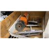 Image 9 : TWO SHELVES OF ASST ABRASIVES. APPROX 10 ROLLS EMERY PAPER, SEVERAL BOXES WURTH 2" SANDING DISCS,