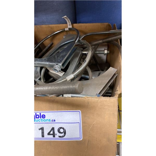 BOX OF PIPE CLAMPS SOME ARE 5 1/2 