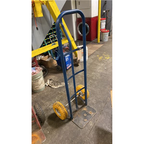 2 WHEEL DOLLY. BLUE WITH YELLOW WHEELS