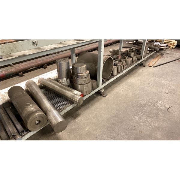 GROUP LOT OF STAINLESS STEEL OFFCUTS. BAR STOCK UP TO 7  DIAMETER, TUBING UP TO 14  DIAMETER