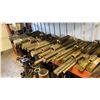 Image 1 : SHELF LOT OF 660 BRONZE TUBING AND BAR STOCK. SHORT LENGTHS UP TO 3'. DIAMETERS FROM