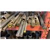 Image 2 : SHELF LOT OF 660 BRONZE TUBING AND BAR STOCK. SHORT LENGTHS UP TO 3'. DIAMETERS FROM