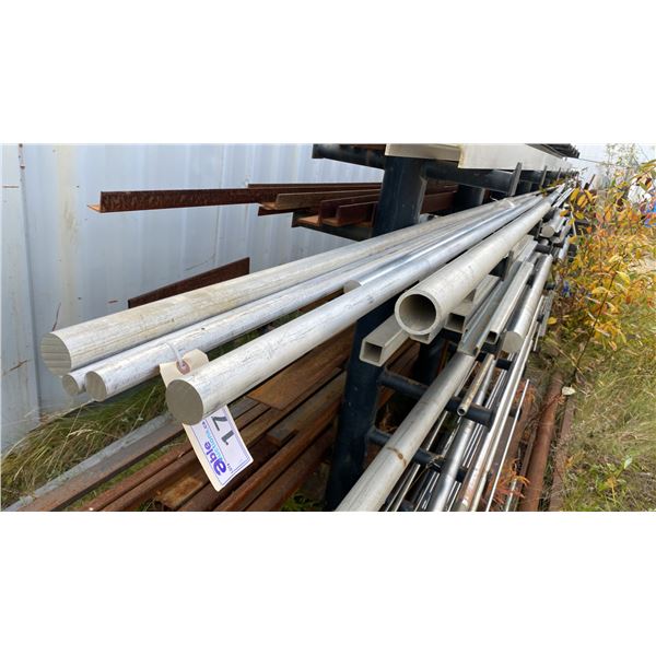 ALUMINUM ROUND STOCK. 1/2 , 3/4 , 1 , 1 1/4 , 1 1/2 , 2 , 3 . LENGTHS UP TO 12'