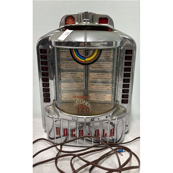 VINTAGE CIRCA 1955 ROCK-OLA 120-SELECTION WALLBOX JUKEBOX SELECTOR *NO KEY*