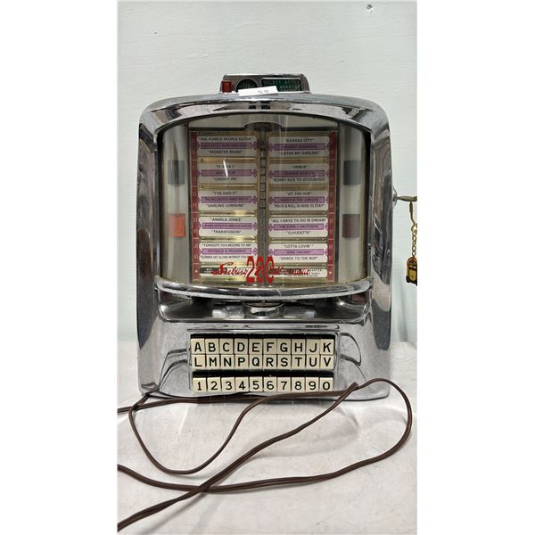 VINTAGE CIRCA 1956 SEEBURG 200 WALL-O-MATIC JUKEBOX SELECTOR WITH KEY
