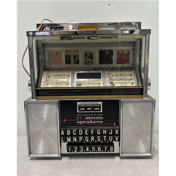 VINTAGE MID-1905S - 1960S SEEBURG STEREO CONSOLETTE WALLBOX/TABLETOP JUKEBOX SELECTOR WITH KEY
