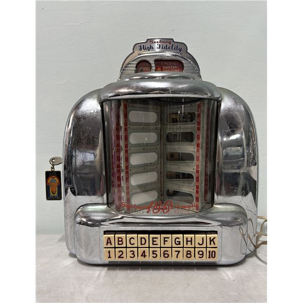 VINTAGE 1940S -1950S SEEBURG WALL-O-MATIC 100 JUKEBOX WALLBOX WITH KEY