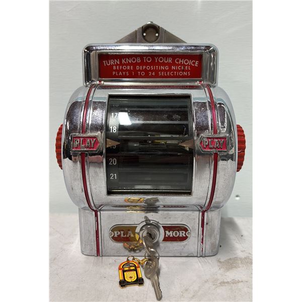 VINTAGE LATE 1940S PACKARD PLA-MOR "BUTLER" JUKEBOX WALLBOX WITH KEY