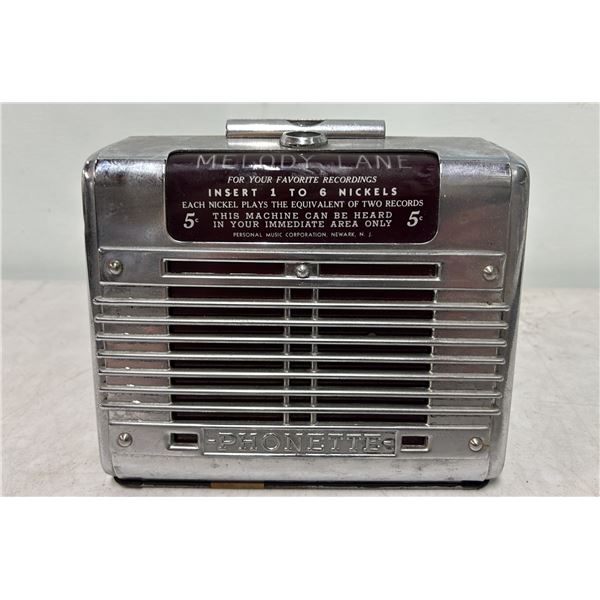 VINTAGE 1940S MELODAY LANE PHONETTE TABLETOP SPEAKER & WALLBOX *NO  KEY*