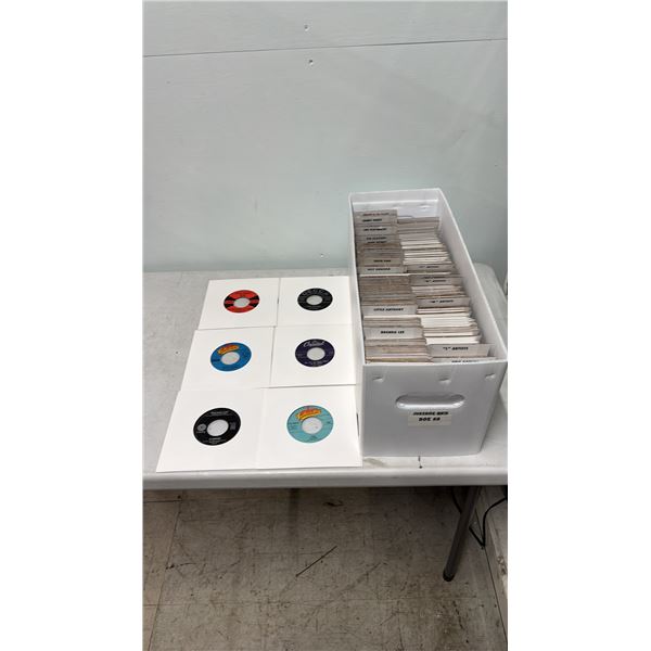 BOX OF ASSORTED VINTAGE 45 RPM RECORDS