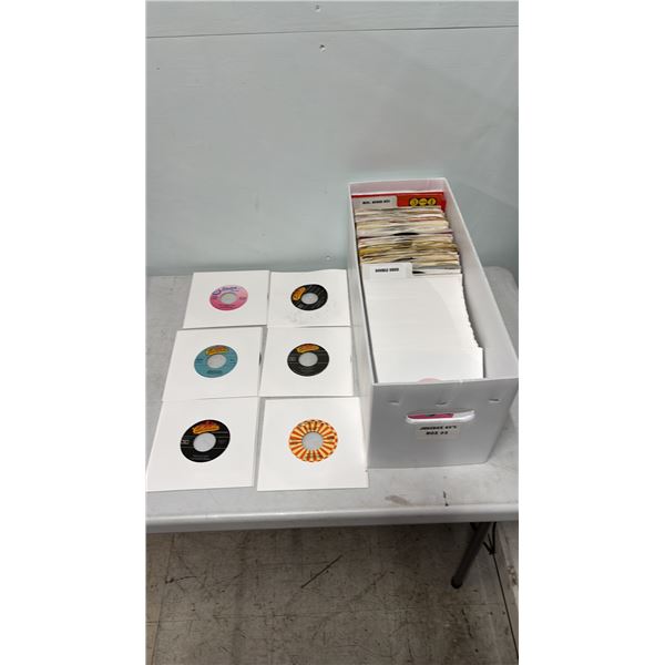 BOX OF ASSORTED VINTAGE 45 RPM RECORDS