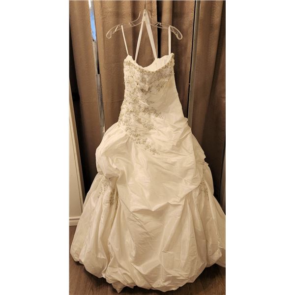 Christina Wu Size 10 Bridal Gown with Beaded Embellishments