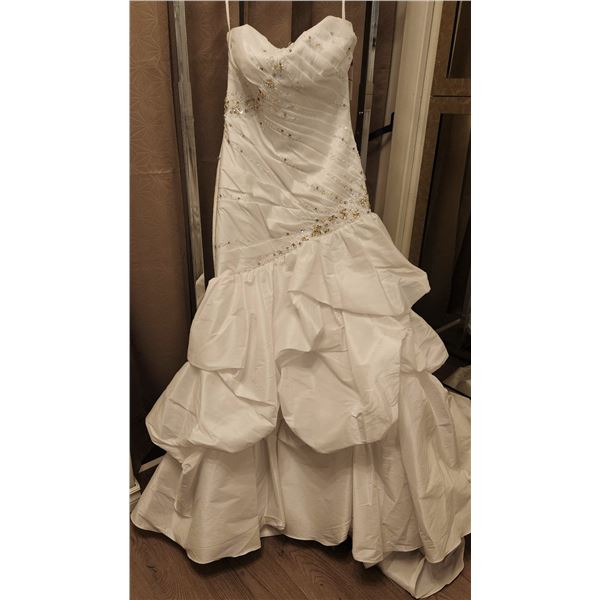 Essence Bridal Gown Size 10 with Beaded and Sequin Detailing