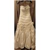 Image 1 : Strapless Bridal Gown with Beaded Bustline, Gathered Skirt, Size 10