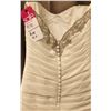 Image 3 : Strapless Bridal Gown with Beaded Bustline, Gathered Skirt, Size 10