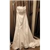 Image 1 : Bonny Bridal White Strapless Gown Size 12 with Embellished Waistband