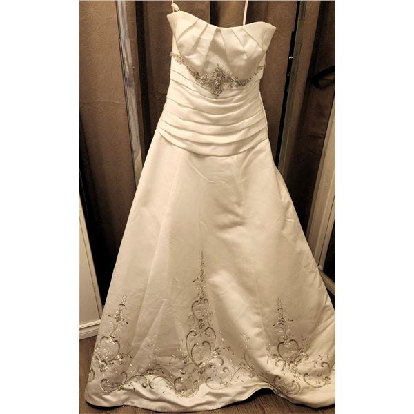 Jasmine Bridal Gown Size 10 with Embellished Train