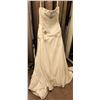 Image 1 : Alfred Angelo Diamond White Strapless Bridal Gown Size 14 with Beaded Bodice