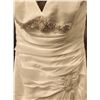 Image 2 : White Satin Size 12 Bridal Gown with Beaded Embellishments
