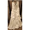 Image 1 : Elegance Bridal Gown Size 10 with Beaded Bodice and Ruched Satin Skirt