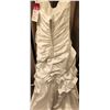 Image 4 : Elegance Bridal Gown Size 10 with Beaded Bodice and Ruched Satin Skirt