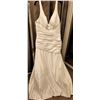 Image 1 : Sleeveless White Bridal Gown with Embellished Waist, Size 18