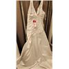 Image 5 : Sleeveless White Bridal Gown with Embellished Waist, Size 18