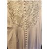 Image 3 : White Long Sleeve Bridal Gown with Lace Appliqué and Button Detailing, Fits Medium