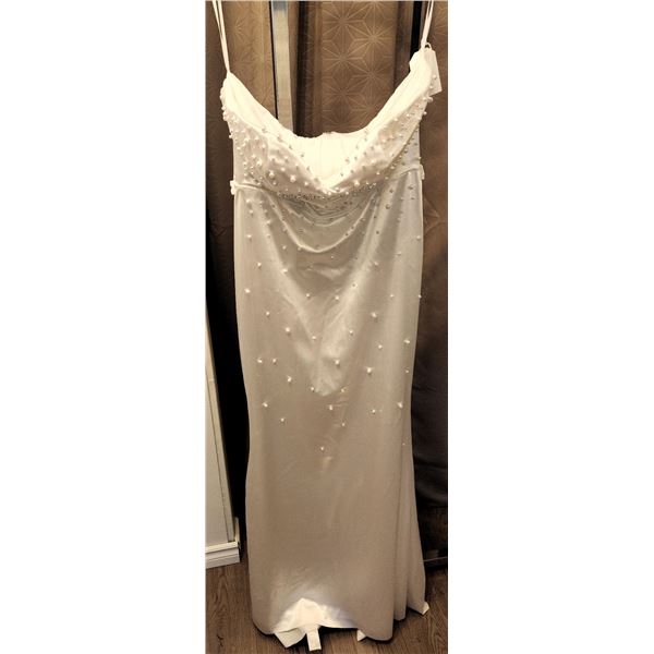 Bridal Gown with Pearl Embellishments