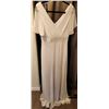 Image 1 : White Bridal Gown with Pleated Bodice and Short Flutter Sleeves