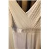 Image 2 : White Bridal Gown with Pleated Bodice and Short Flutter Sleeves