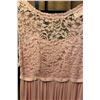 Image 2 : David's Bridal Pink Lace and Chiffon Formal Gown