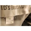 Image 5 : David's Bridal Formal Gown, One Shoulder Grey Lace Bodice