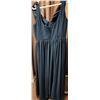 Image 5 : Azazie Sleeveless Formal Blue Gown With Small Stains on Skirt