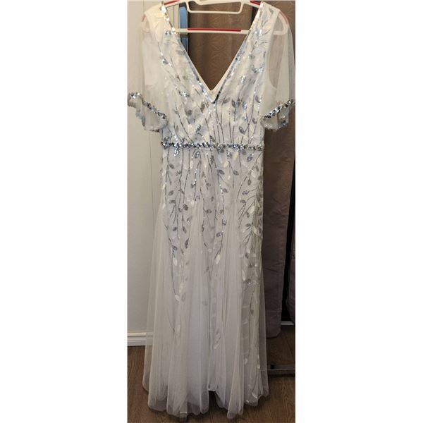 White Sequin Embellished Bridal Gown