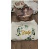 Image 1 : Bridal Robe, Flower Crown, Veil with Comb and Decorative Hat Box Set