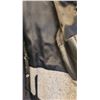 Image 3 : Black Leather Button-Front Jacket with Flap Pockets