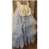 Image 1 : Ellie Wilde Blue and White Formal Gown