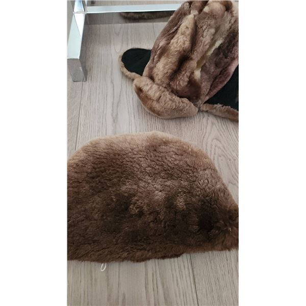 Beaver Fur Hat and Fur Hat with Ear Flaps