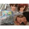 Image 1 : 2 Dannyco Mannequin Heads, Wig, Curlers, Hair Clips and Vintage Satin Bow Headpiece