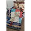 Image 1 : Patchwork Quilt with Decorative Paris and Fashion-Themed Storage Boxes