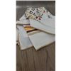 Image 3 : Decorative Table Linens Including Lace Tablecloth and Printed Fabric Runners